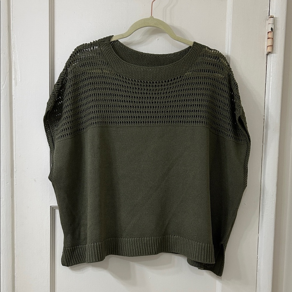 Max Studio Forest Green Knit Top